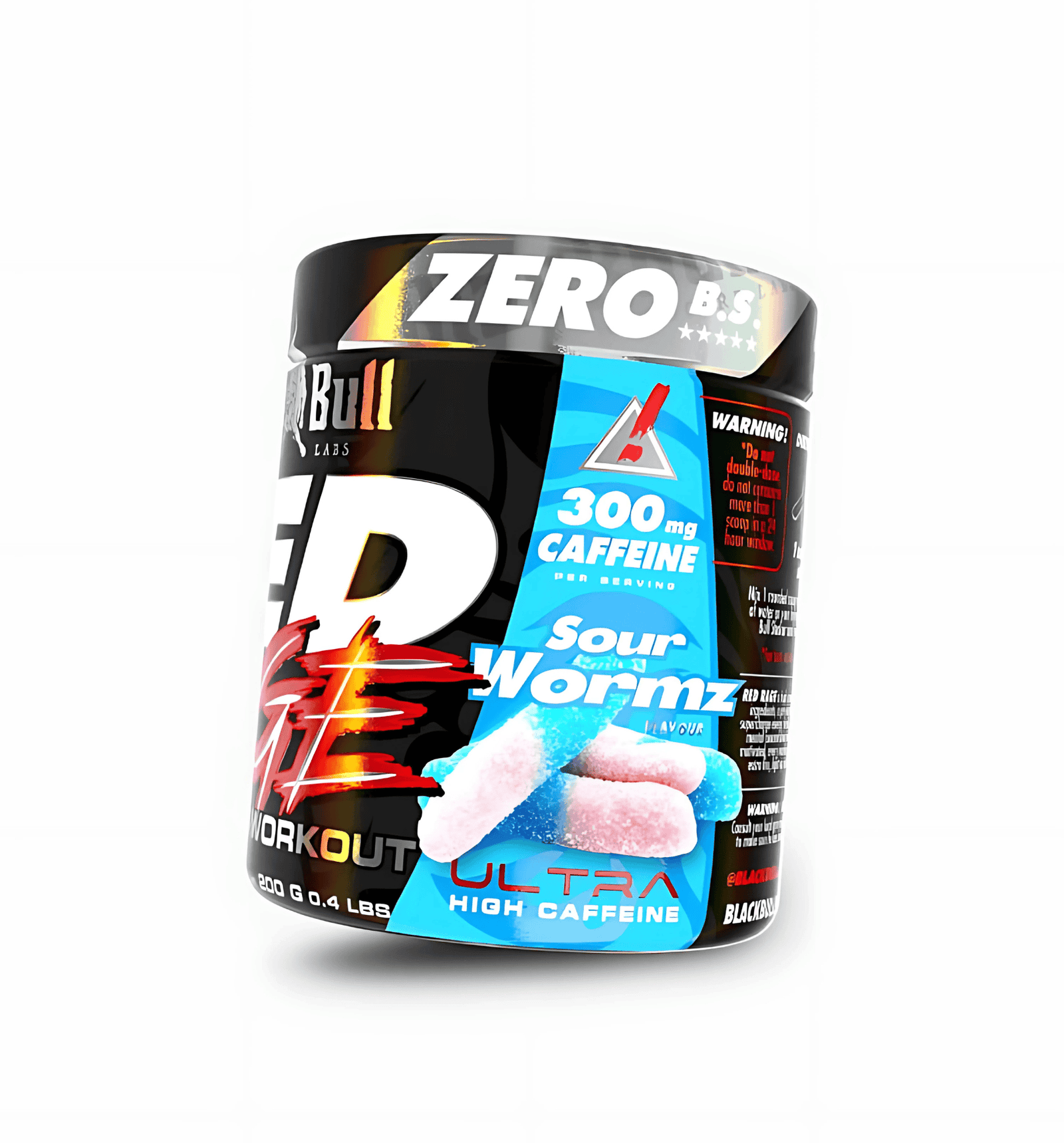 Black Bull HUGE Red Rage Sour Wormz