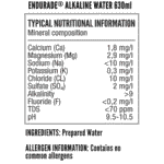 Endurade Alkaline Electrolyte Water 630ml