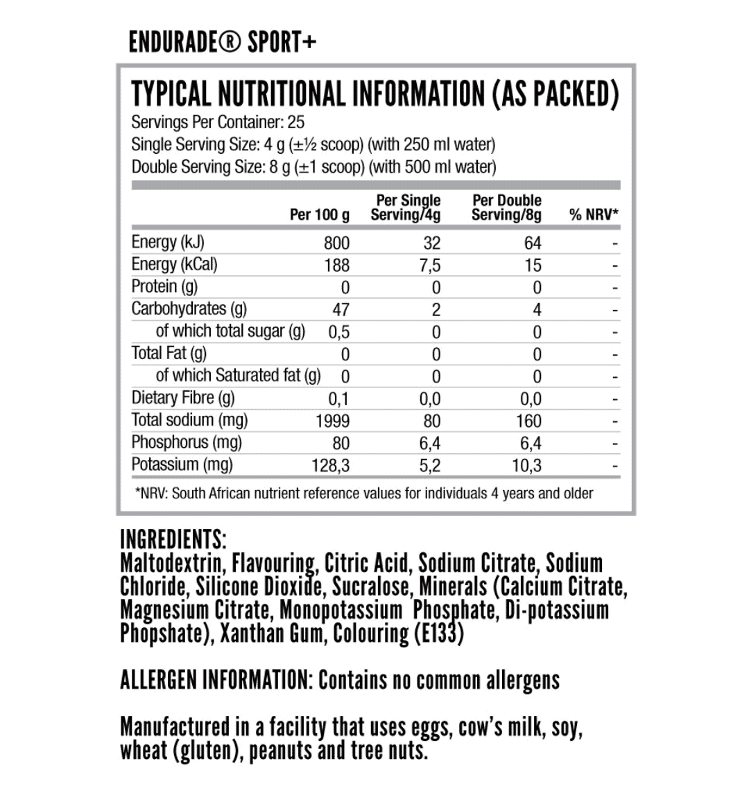 Endurade Sport Electrolyte Powder 200g