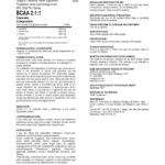 NPL BCAA 211 Nutritional Information