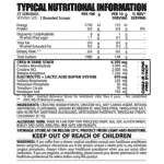 NPL Crea-B-Taine Nutritional Information