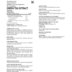 NPL Green Tea Extract Nutritional Information