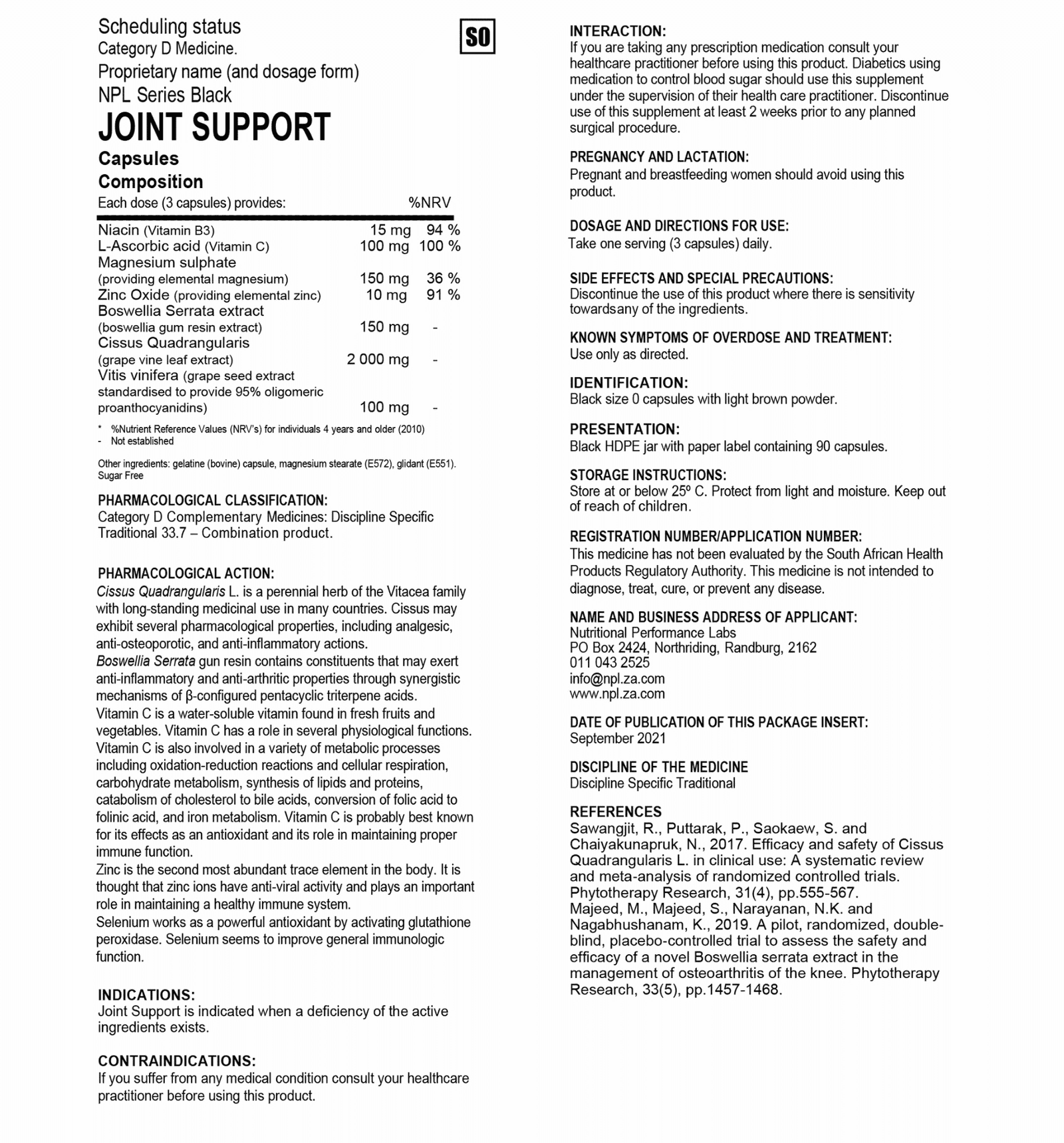 NPL Joint Support Information