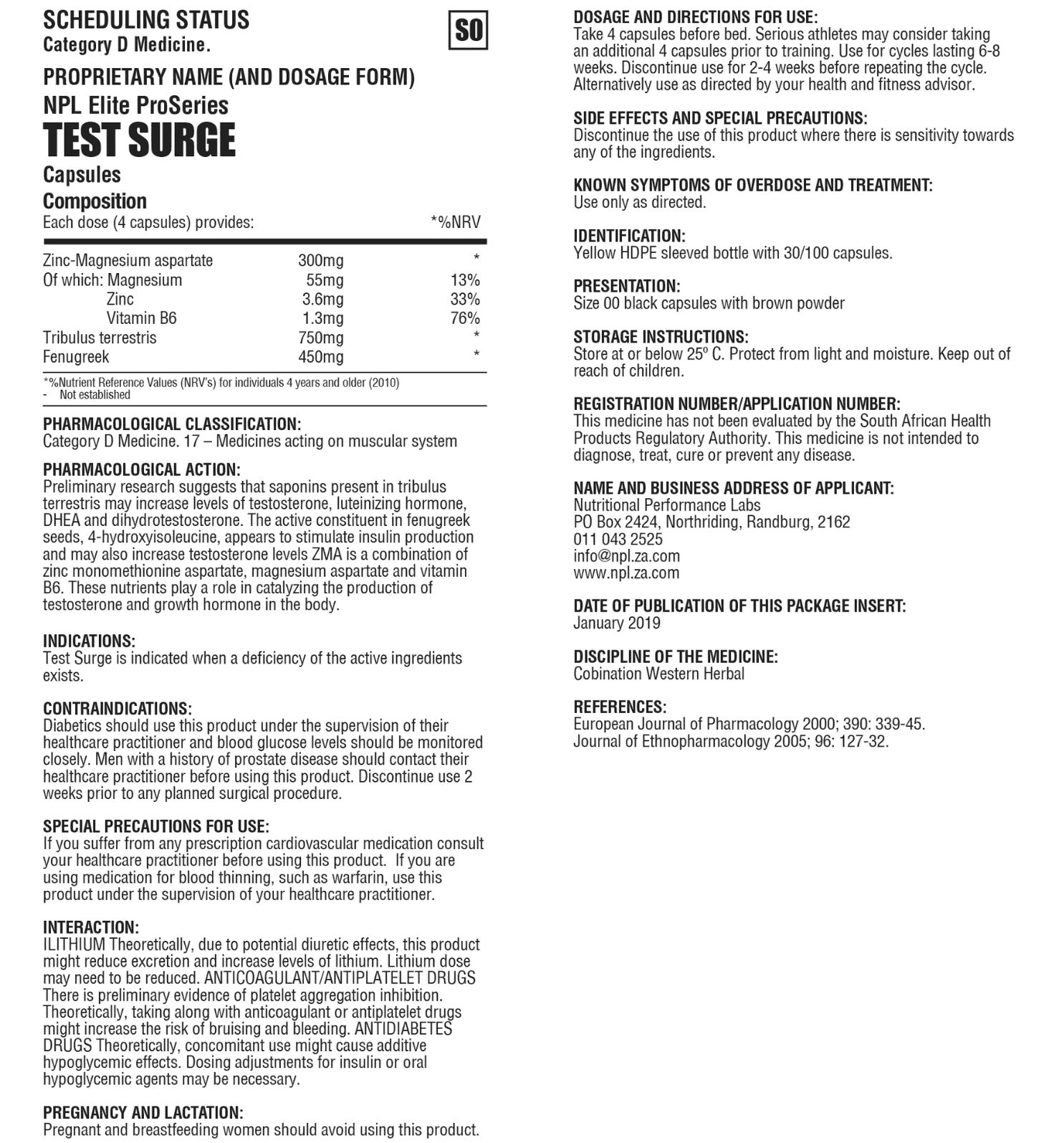 NPL Test Surge Information