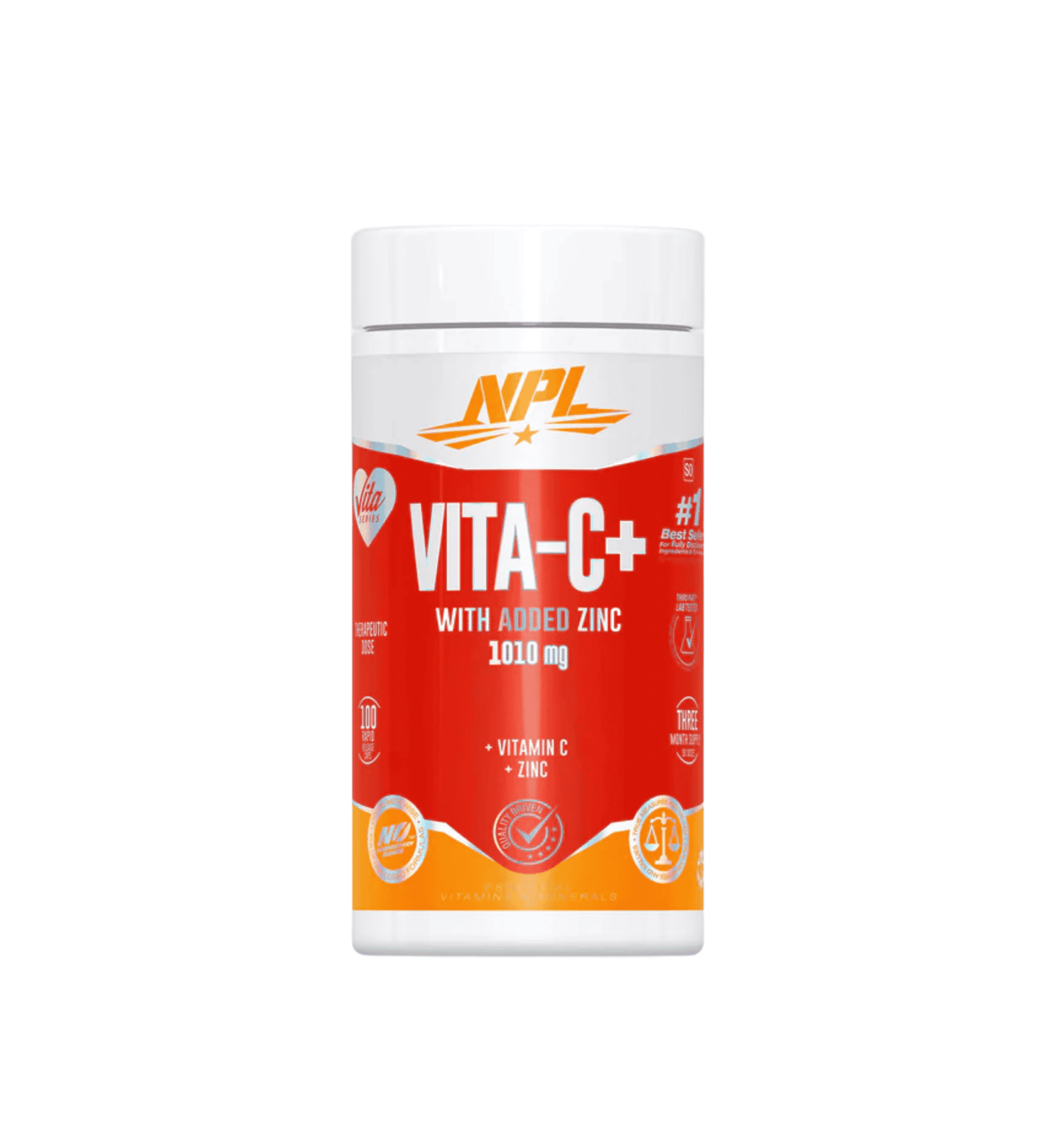 NPL Vita C+ Immune Support Capsules – 1000mg Vitamin C with Zinc