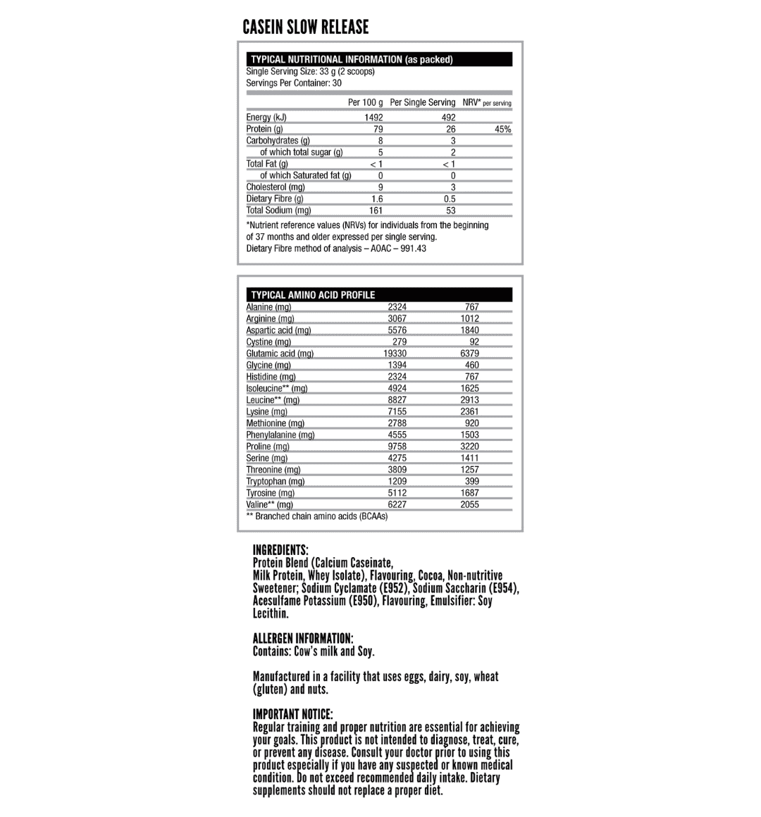 NutriTech Casein Slow Release Nighttime Protein