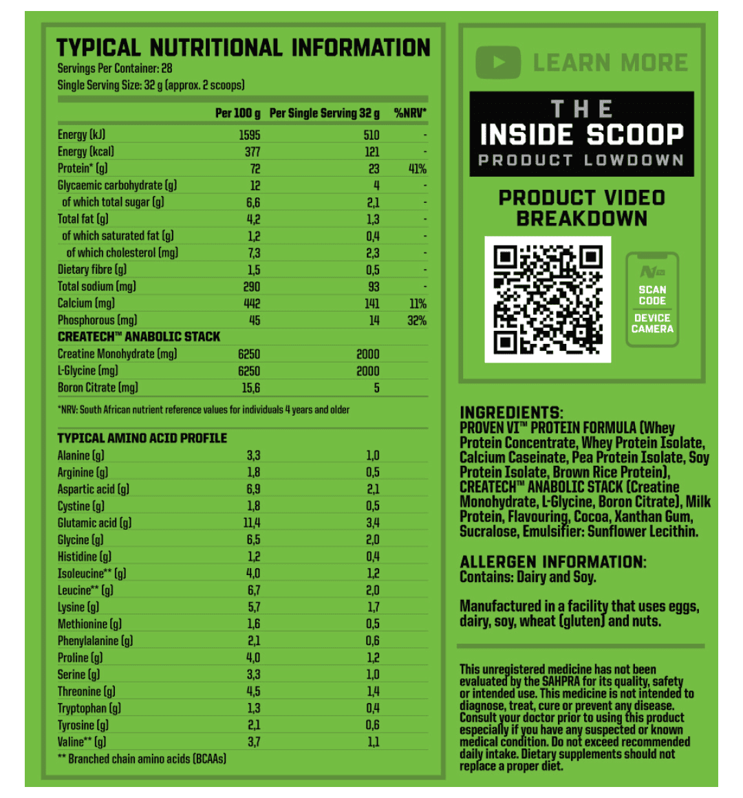 NutriTech Heavy-Duty Protein 2lbs (908g)
