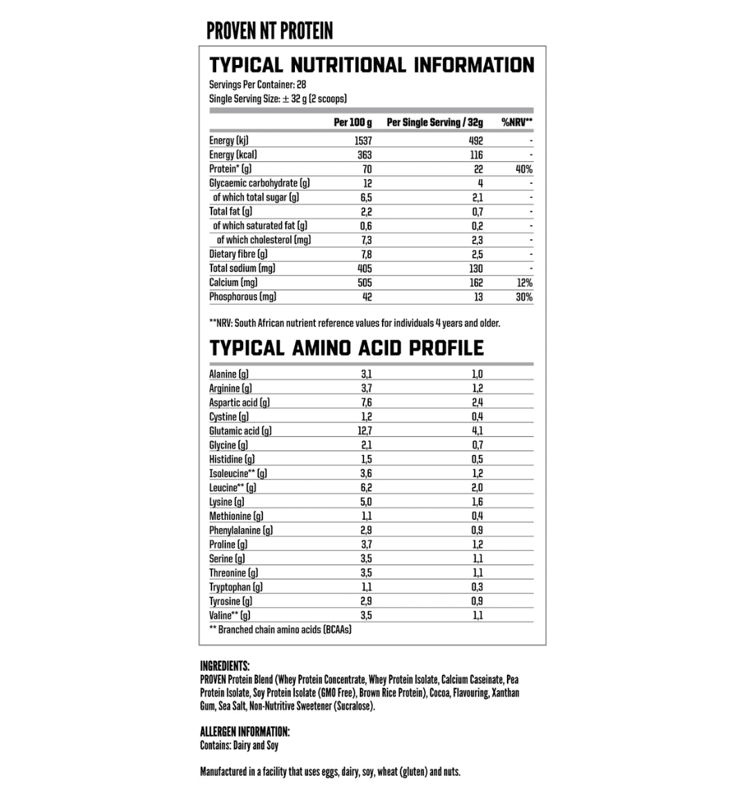 NutriTech Proven Protein 454g (1Lbs)