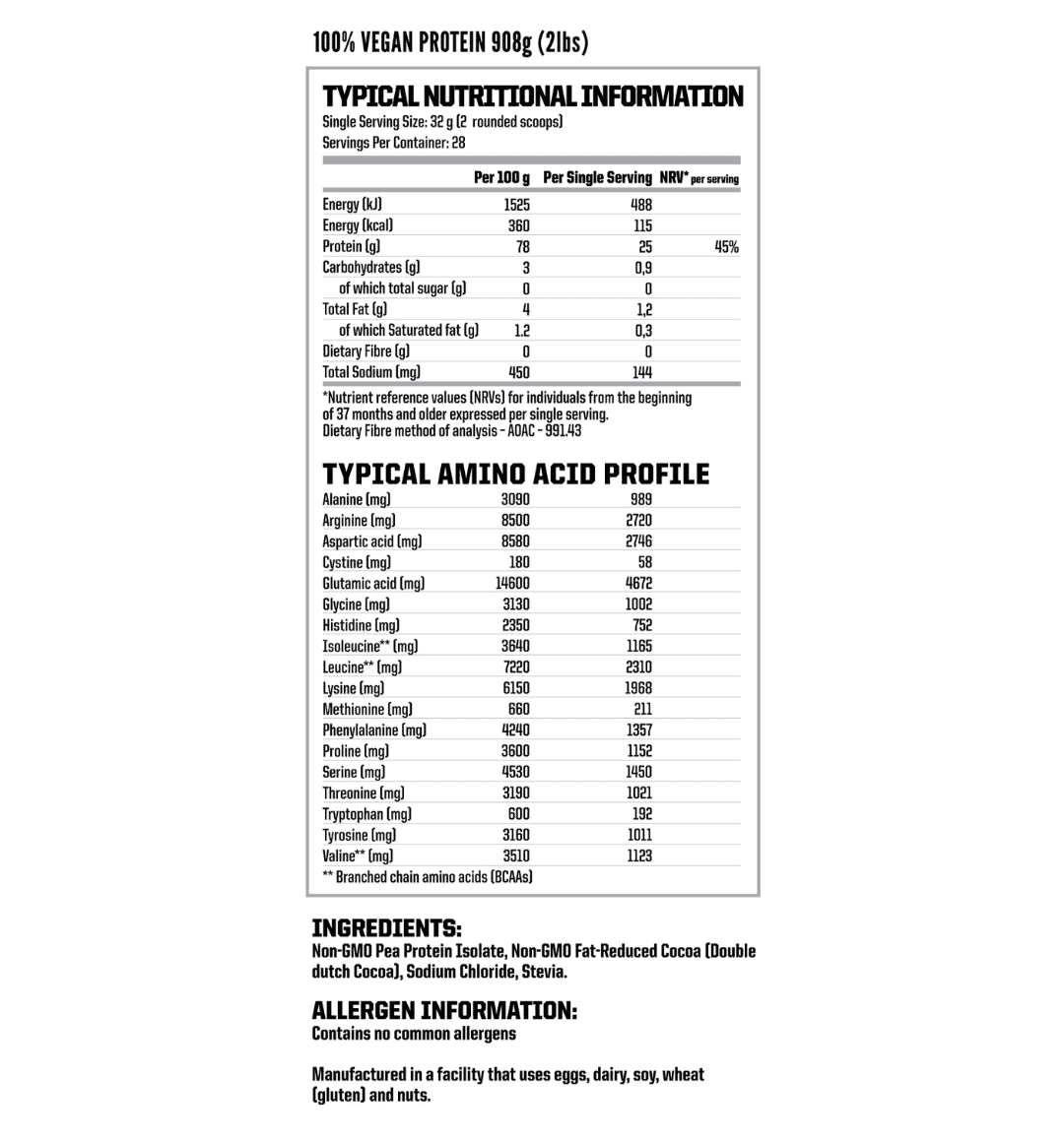 NutriTech Vegan Protein 2KG