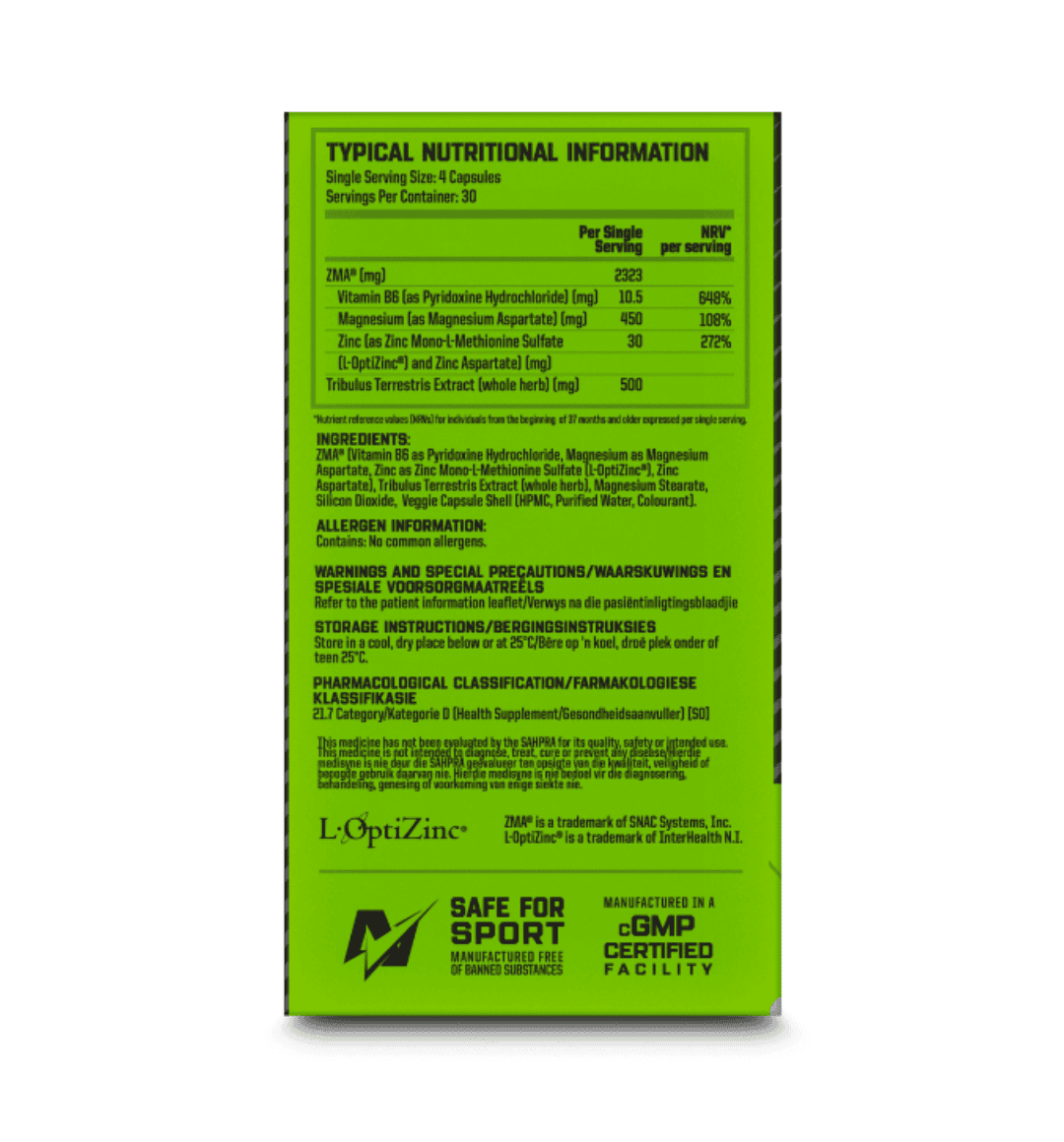 NutriTech ZMA Tribulus