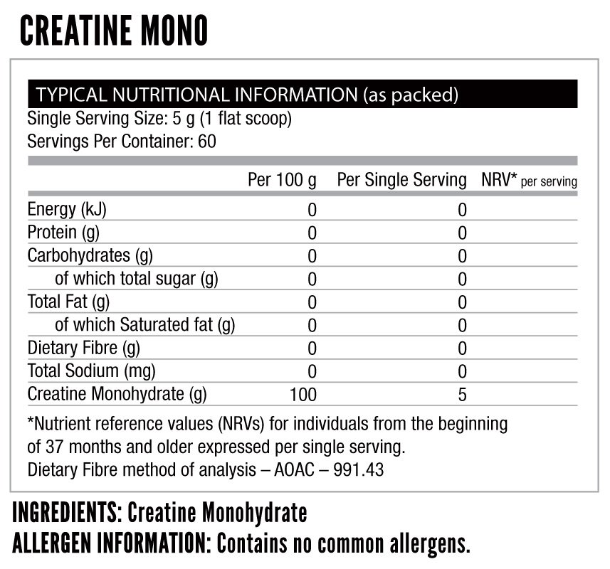 NutriTech Creatine Monohydrate 300g