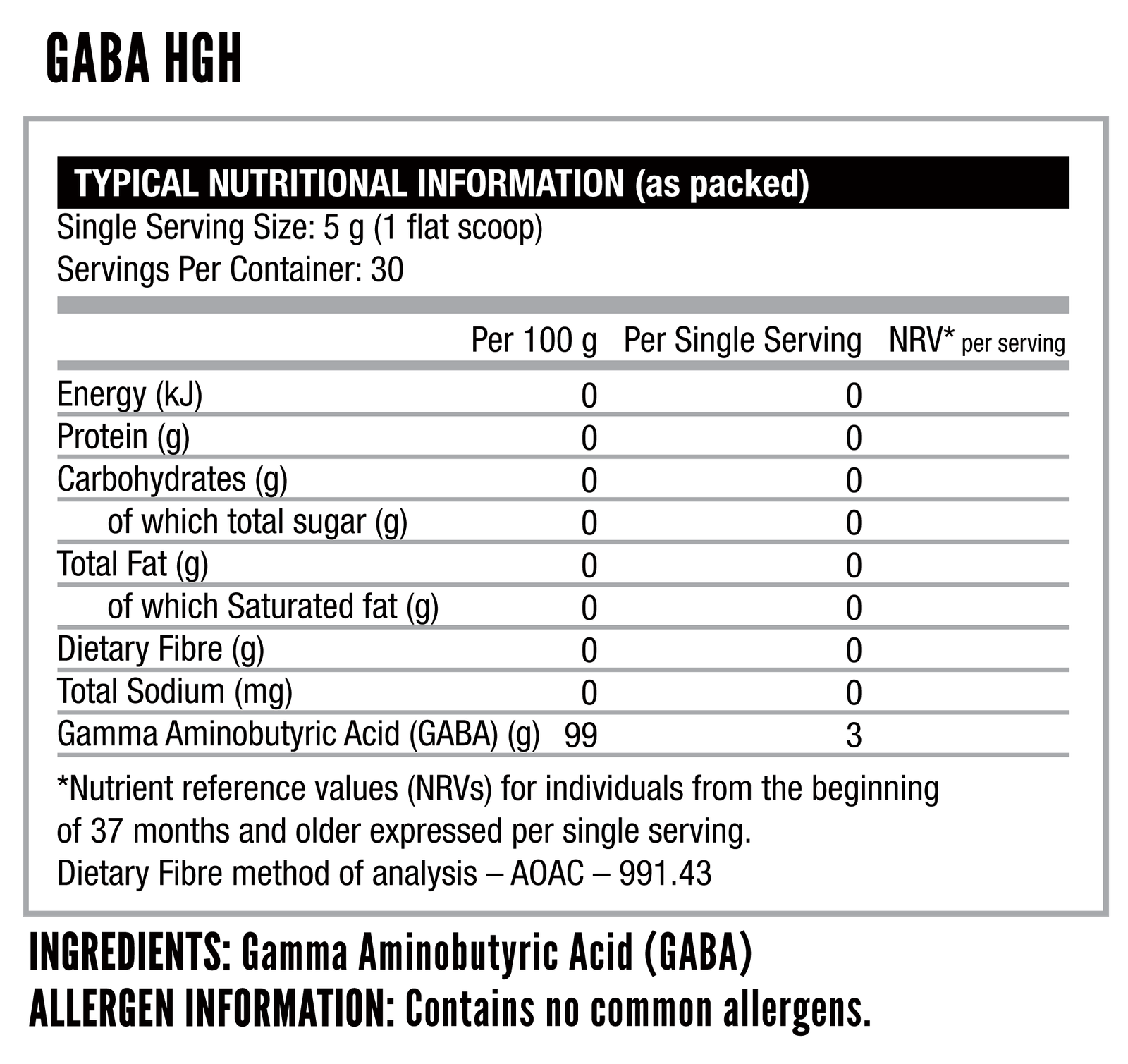 NutriTech GABA GH