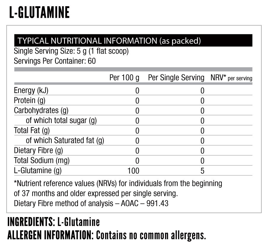 NutriTech L-Glutamine 300g