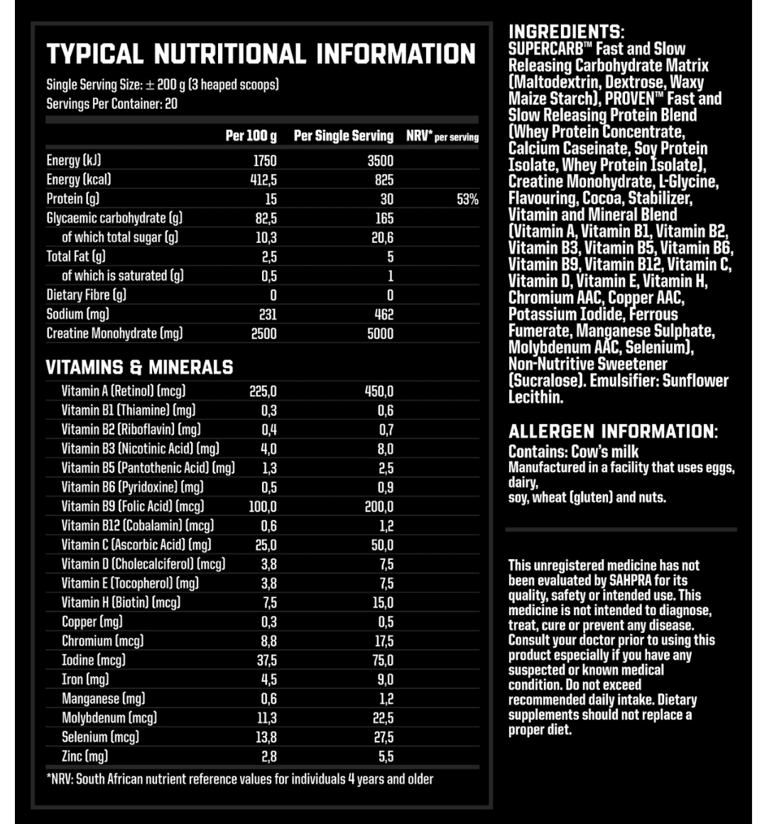 Nutritech Hulk Gainer 4kg Box