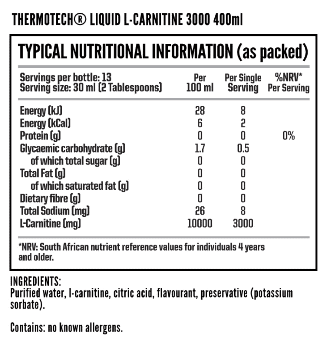 ThermoTech Liquid L-Carnitine 3000 400ml