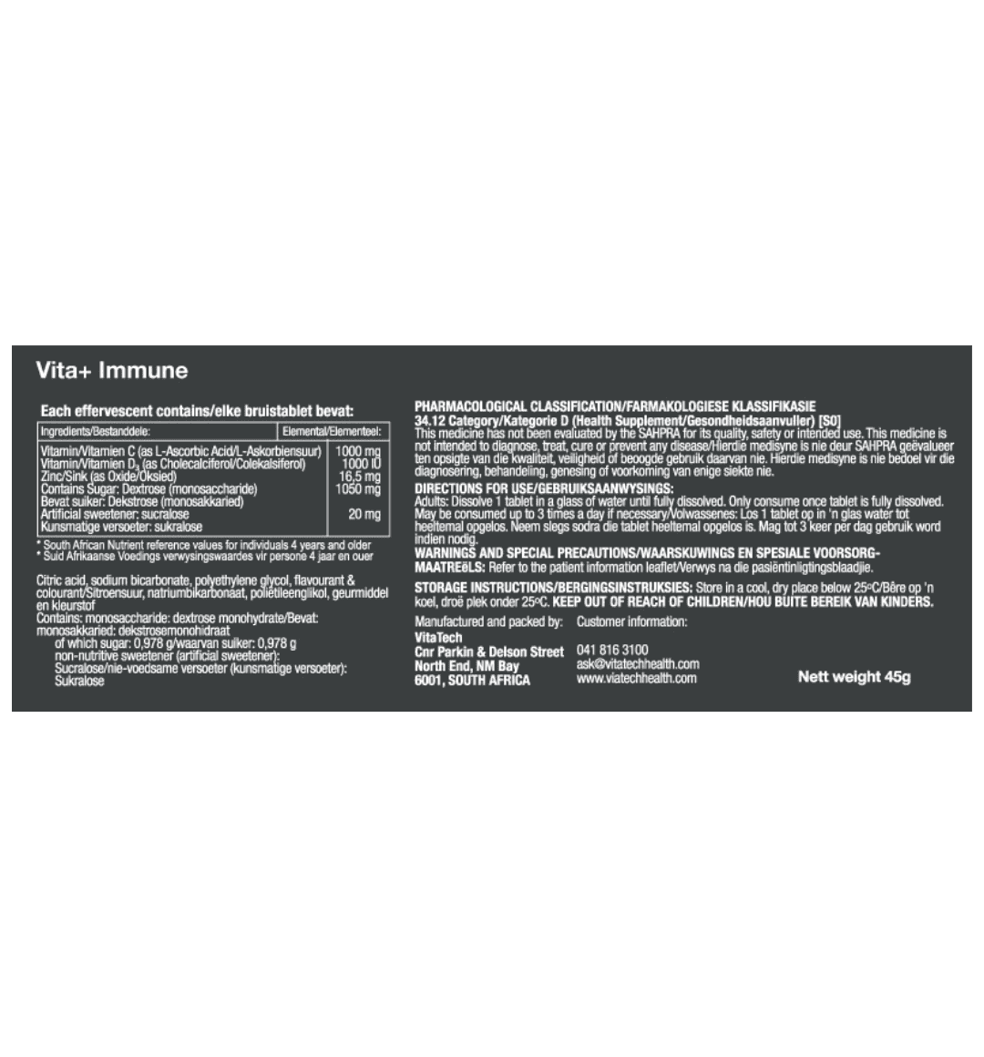 Vitatech Immune Support Effervescent