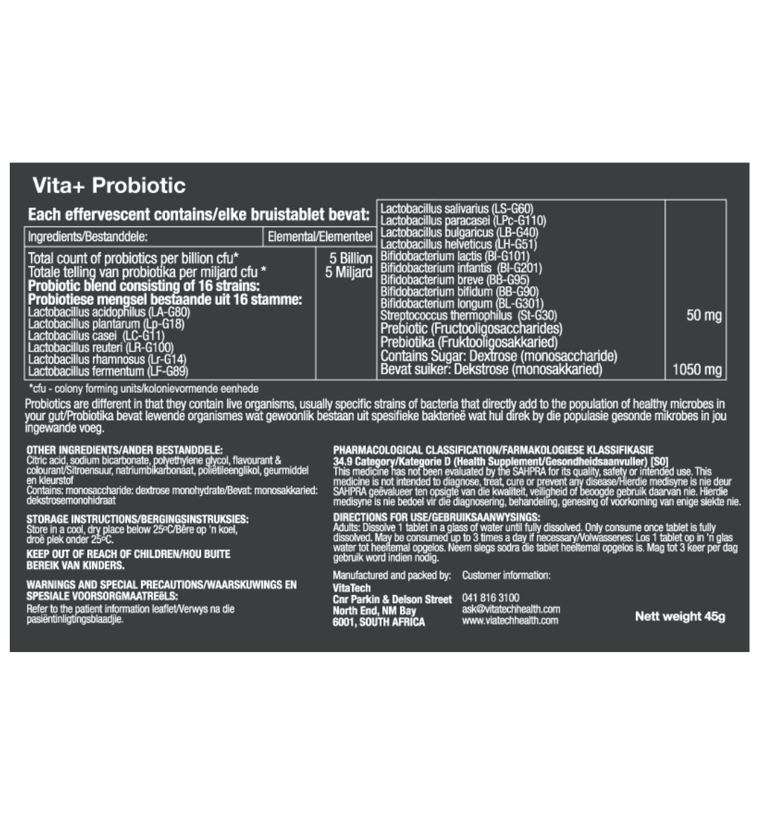 Vitatech Probiotic Effervescent