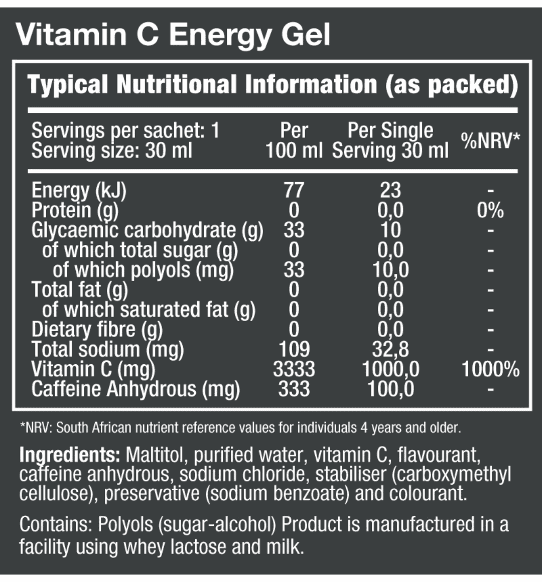 Vitatech Vitamin C Energy Gel 1000mg